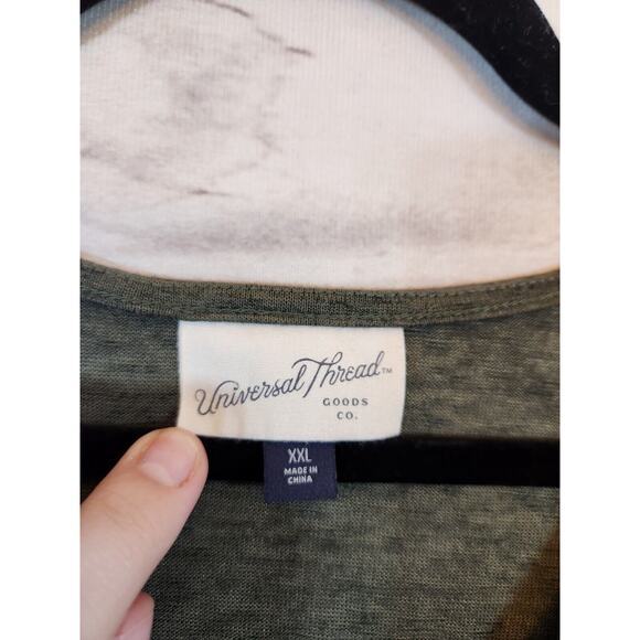 Universal Thread Women's Green Sleeveless‎ V-Neck Stretch Wrap Blouse Size XXL - Picture 3 of 6